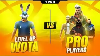 Wota vs 4 pro player 🎯 world best player #freefire