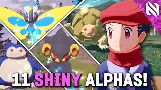 Shiny ALPHA Pokemon Hunting MASTER! - 11 Shiny Alpha Pokémon Legends Arceus Reaction Compilation!
