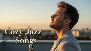 Cozy Jazz Songs ☀️ Golden Hour Rooftop Jazz | Male Vocal Smooth Jazz