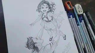 How to draw Father with Daughter/Father's day drawing pencil