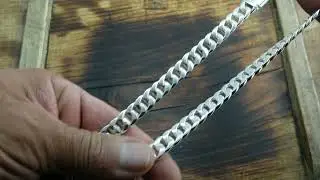 10mm Solid Silver Edge Cuban Link Chain | Unique Handcrafted High-Polish 925 Sterling Silver