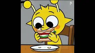 Simon is eating a sandwich.
