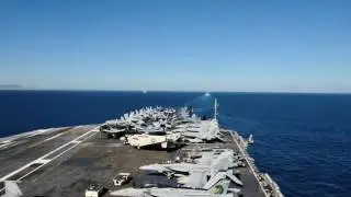 USS Dwight D  Eisenhower Strait of Gibraltar Transit Timelapse: June 13, 2016