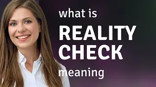 Reality check | REALITY CHECK meaning