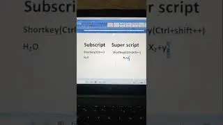 subscript and superscript Short key  in ms word