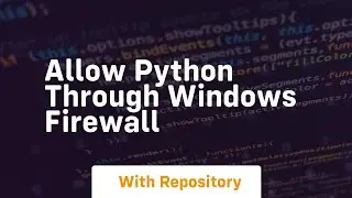 allow python through windows firewall