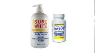 Glutathione IvoryCaps Pills + Sure White Skin Whitening Lightening Body Lotion