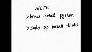 open source NLTK installation on macbook