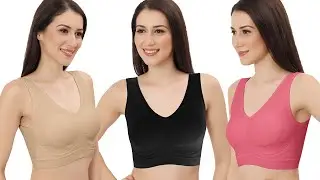 Fabluk&reg; Women's Ultimate Comfort Seamless Sports & Yoga Bra | Removable Pads