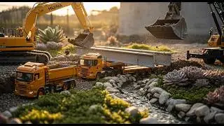 Golden Hour Giants: RC Bridge Build for Epic Heavy Haul!