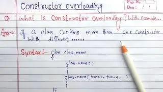 Constructor Overloading in C++ | Syntax and Example of Constructor Overloading in C++