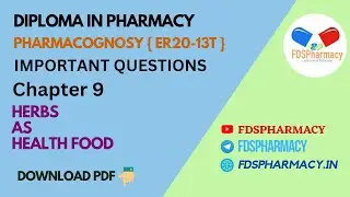 Ch 9 Herbs as Health Food | Pharmacognosy Important Question | D.Pharmacy Important Questions