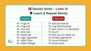 🇩🇰 Danish R Verbs | Build Your Vocabulary Fast
