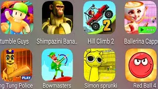 BALLERINA PRISON,Red Ball 4,Stumble Guys,Hill Climb 2,Bowmasters,Sprunki Simon's,Chibanzini Bananini