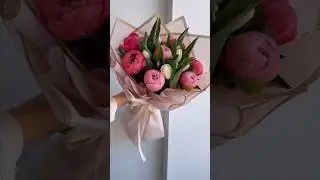 How to wrap tulips & peonies in paper | STEP BY STEP FLOWER WRAPPING DIY TUTORIAL easy tips & tricks