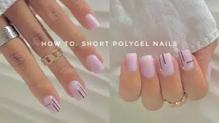 SHORT POLYGEL NAIL TUTORIAL FOR BEGINNERS | QUICK & EASY NAIL DESIGNS