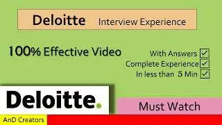 02 DELOITTE Interview Questions And Answers 02 | Jobs for Graduates | Jobs for freshers