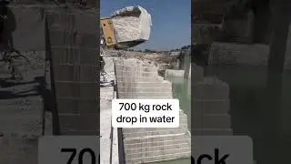 700 KG ROCK DROP ON WATER! 💦 😱 #shorts