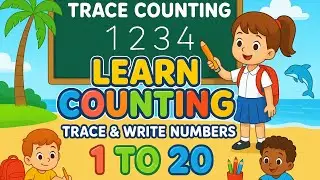 Learn counting 1 to 20 | Easy Number Tracing for Kids |&lrm;⁨ @preschoollearn123⁩&nbsp; 
