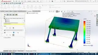 Free vibration study by Solidworks on study table