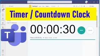 How To Add Timer Countdown To Teams | How to Add Stopwatch to Teams | Timer for Microsoft Teams