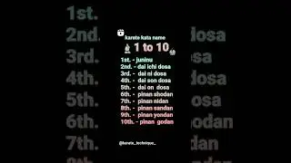karate kata name upto 1st dan black belt