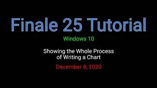 Finale 25 for Windows - Show the complete process of writing a jazz band chart  1