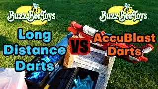 Buzz Bee Long Distance darts vs Buzz Bee Accublast Darts