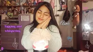 ASMR - Tapping and whispering ✨️🌸(with some background rain) 🌷