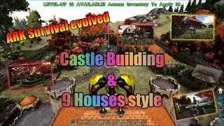 ARK Survival evolved | Castle Building with 9 Houses style | REDz
