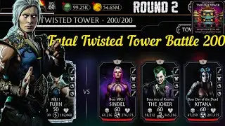 Twisted Fatal Tower Bosses Battle 200 & Hard Battle 184, 189 Fight + Reward | MK11 Fujin | MK Mobile