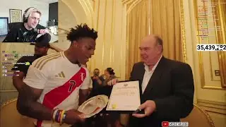 xQc Reacts to iShowSpeed Named Mayor of Lima & Presented with Official Documentation