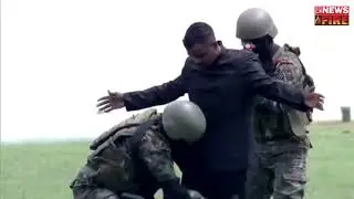 Indian Air Force Garud Commandos demonstrate their strength and operational preparedness