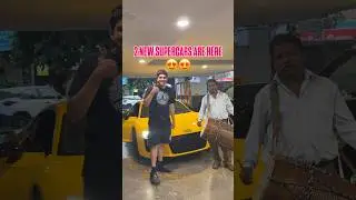 2 NEW SUPERCARS GHAR AAGAYI 😍🥁 #NewCar #CarDelivery #Supercar #Shorts