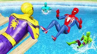 SPIDERMAN CRAZY JUMPS/FALLS #5 (GTA 5 Spider-Man Fails)