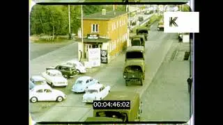 1960s Border Crossing Between East and West Germany, HD from 16mm
