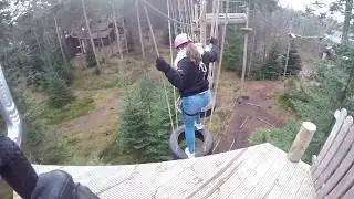 Center Parcs Aerial adventure Whinfell forest 2018 - zip wires