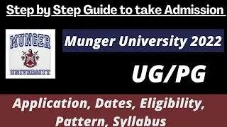 Munger University Admission 2022: Application (Soon), Dates, Eligibility, Pattern, Syllabus