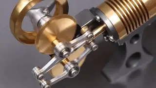 Rhombic Drive Model Stirling Engine | Close-up 180 fps