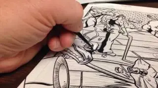 Epic Comic Book Inking with Shawn Harbin not worrying about spills and how to fix mistakes
