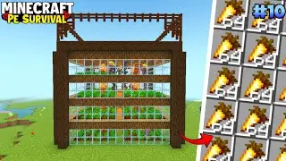I Built Fully Automatic GOLDEN CARROT Farm for Minecraft pe 1.21 || Survival Series (#10)