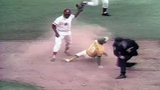 72 WS Gm1: Bench throws out Campaneris stealing