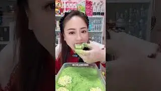 Raw Matcha Powder Eating in One Go #matchice