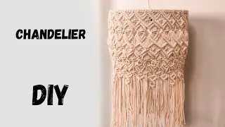 DIY Macrame Chandelier | Handmade Boho Light | Macrame Lamp Tutorial #Macrame #BohoDecor