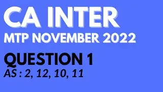 Q1 || Accounting Standards || MTP November 2022 || CA Sapan Sir