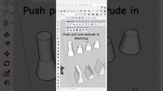 Using Push pull and extrude in SketchUp! #sketchup #nicetower