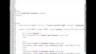 Dynamic Website in PHP & MySQL Part 12 - Insert product 1