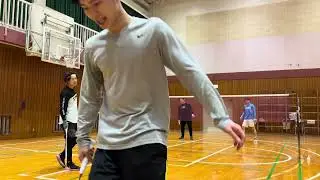 流山で男子ダブルスバドミントンを楽しむ♫