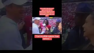 Lane Kiffin with the post-game smack talk to Oklahoma player: &ldquo;You&rsquo;re a little quieter than before.&rdquo;