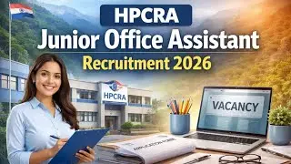 HPCRA Junior Office Assistant New Recruitment 2026 || 10th Pass Vaccancy || Apply Start #govtjobs 